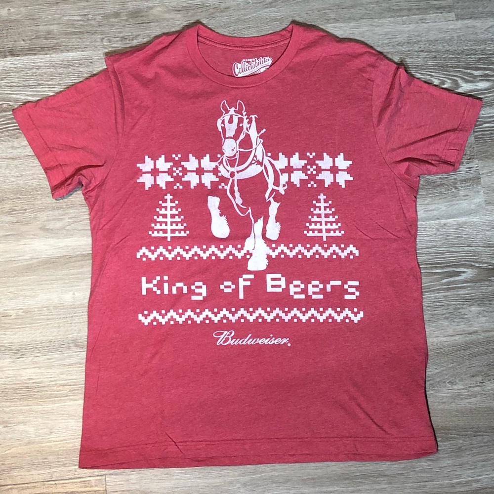 CHRISTMAS Budweiser King of Beers tshirt